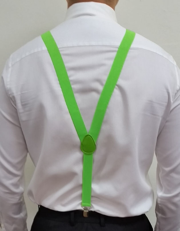 Suspenders in Lime Green